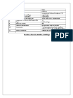 Sample Purchase Specification For Centrifuge