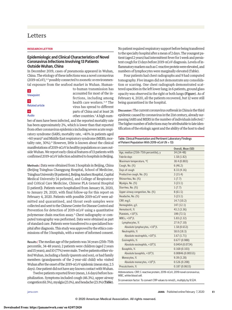 274 - Chang - Epidemiologic PDF | PDF | Infection | Immunology