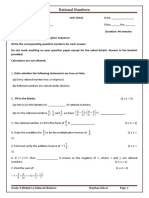 Unit Check - Rational Numbers