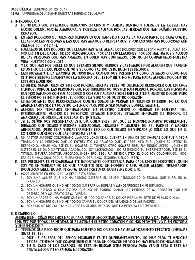 Sanando las Heridas del Alma | PDF | Perdón | Jacob