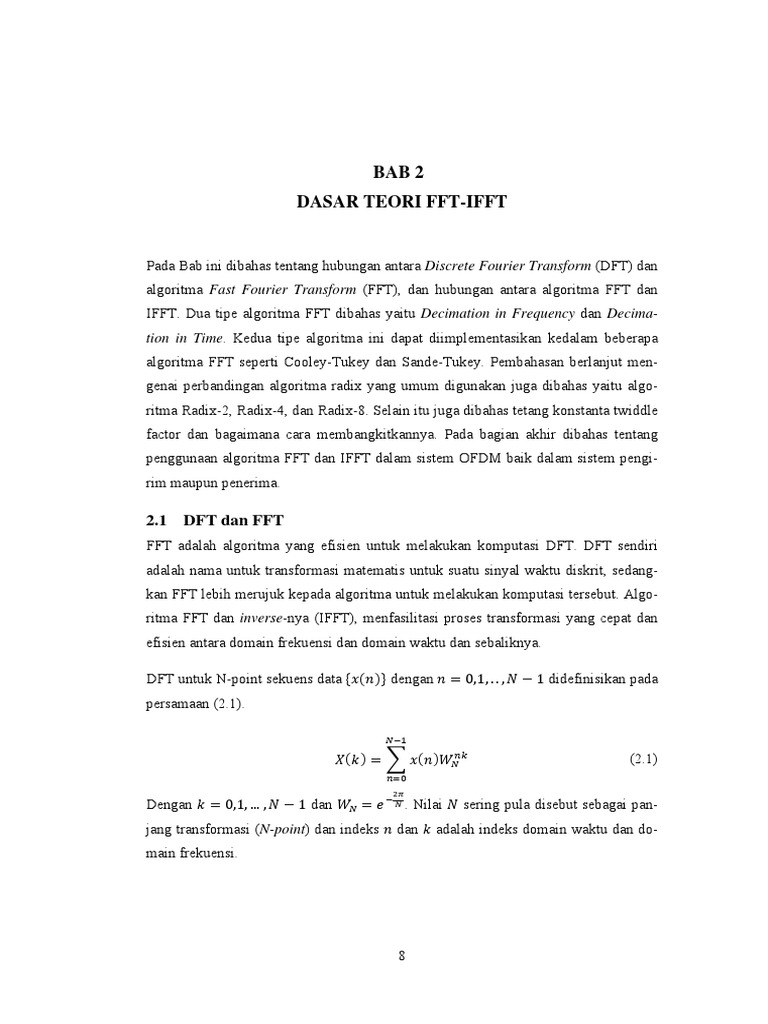 Bab 2 dasar teori fft ifft pdf pdf