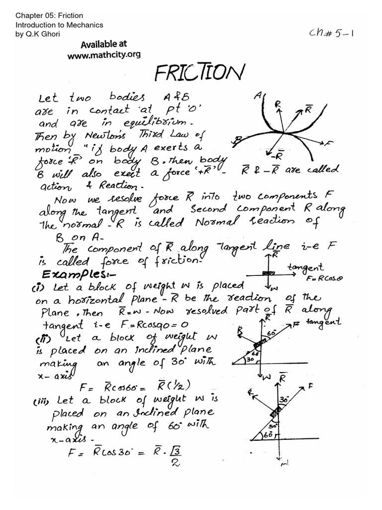 ch05 Friction Mechanics PDF | PDF
