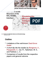 The Atomic-Scale Structure of The Sio - Si (100) Interface: Simulating The Mechanism of Thermal Oxidation of Silicon