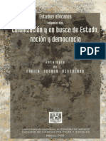 Fabien Adonon, Antología de Estudios Africanos Colonización y en busca de Estado, nación y democracia