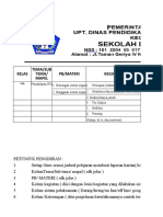 Form Laporan Belajar Di Rumah