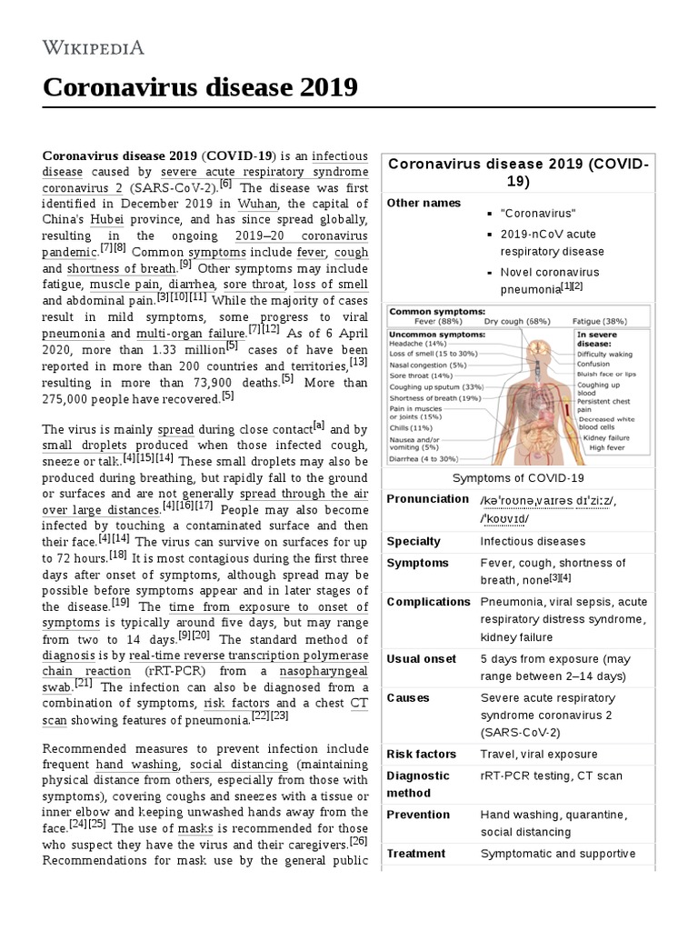 Coronavirus Disease 2019 | PDF | Pneumonia | Medical Specialties