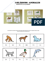 Conciencia Fonologica Puzzles Silabicos Mayusculas Animales PDF