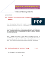 ECONOMICS REVISION: Money, Income & Liquidity