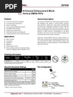 Datasheet MOSFET - 2N7000 - Supertex III