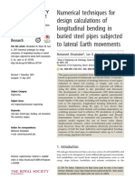 Numerical Techniques For Design Calculations of Longitudinal Bending in Buried Steel Pipes