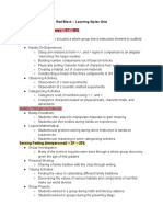 Red Block Learning Styles Grid