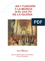 Lugar y Función de La Música en El Culto de La Iglesia. Luis A. Olivieri
