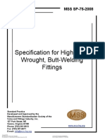 MSS SP-75-2008 Specification For High-Test, Wrought, Buttwelding Fittings