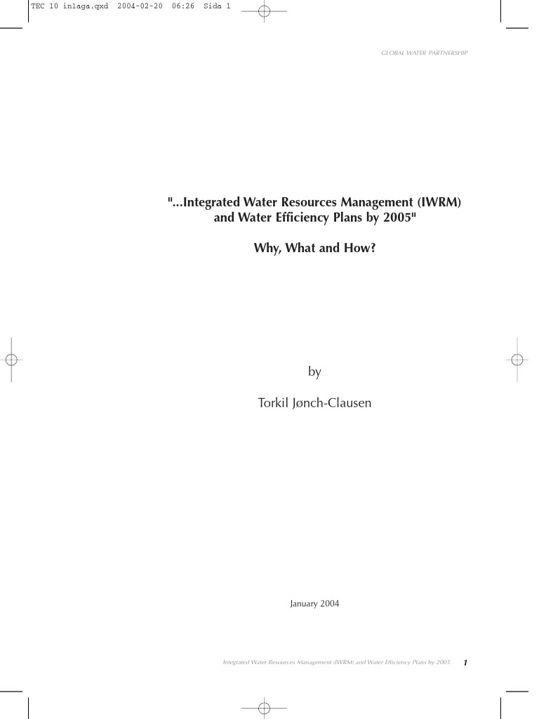 Integrated Water Resources Management (IWRM) and Water Efficiency Plans ...