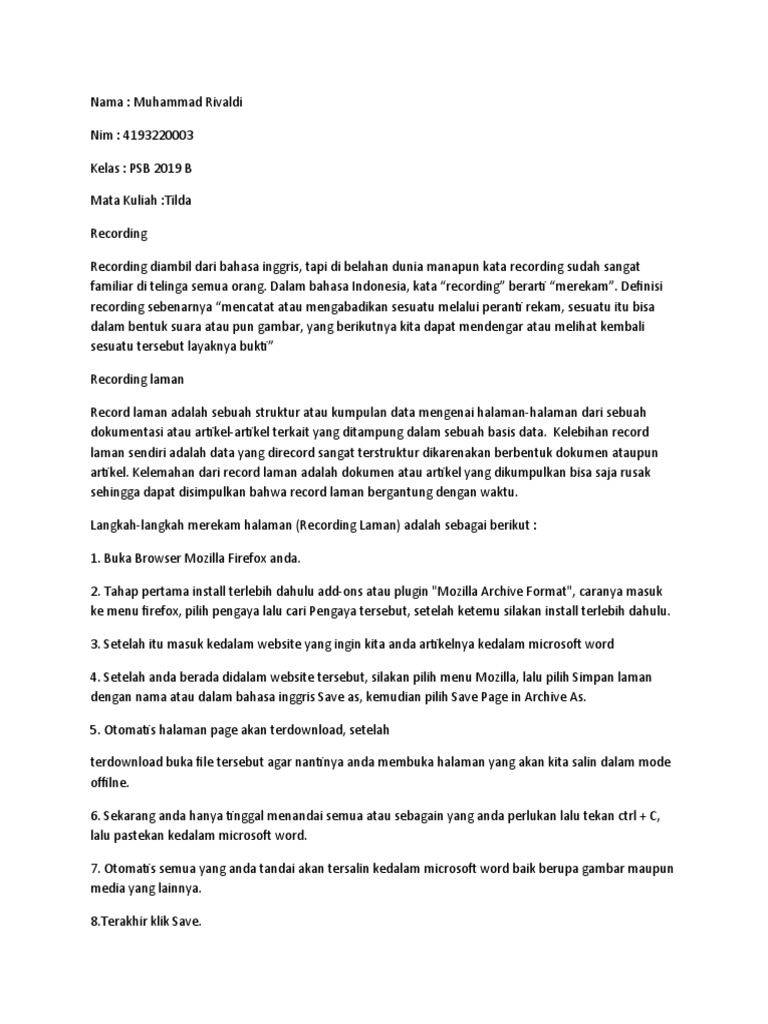 Tugascovid19-1 Muhammad Rivaldi | PDF | Karier & Perkembangan