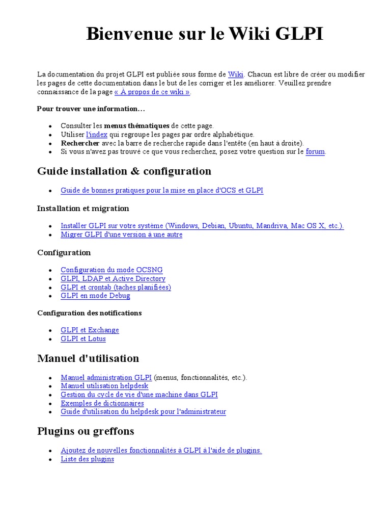 Guide d'installation et configuration GLPI | PDF | Active Directory ...