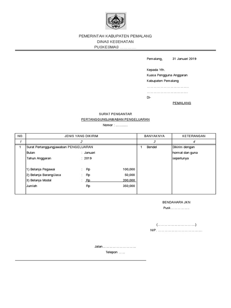 Contoh Contoh Dokumen Penatausahaan | PDF