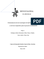 Determinación de Las Tecnologías de Hardware