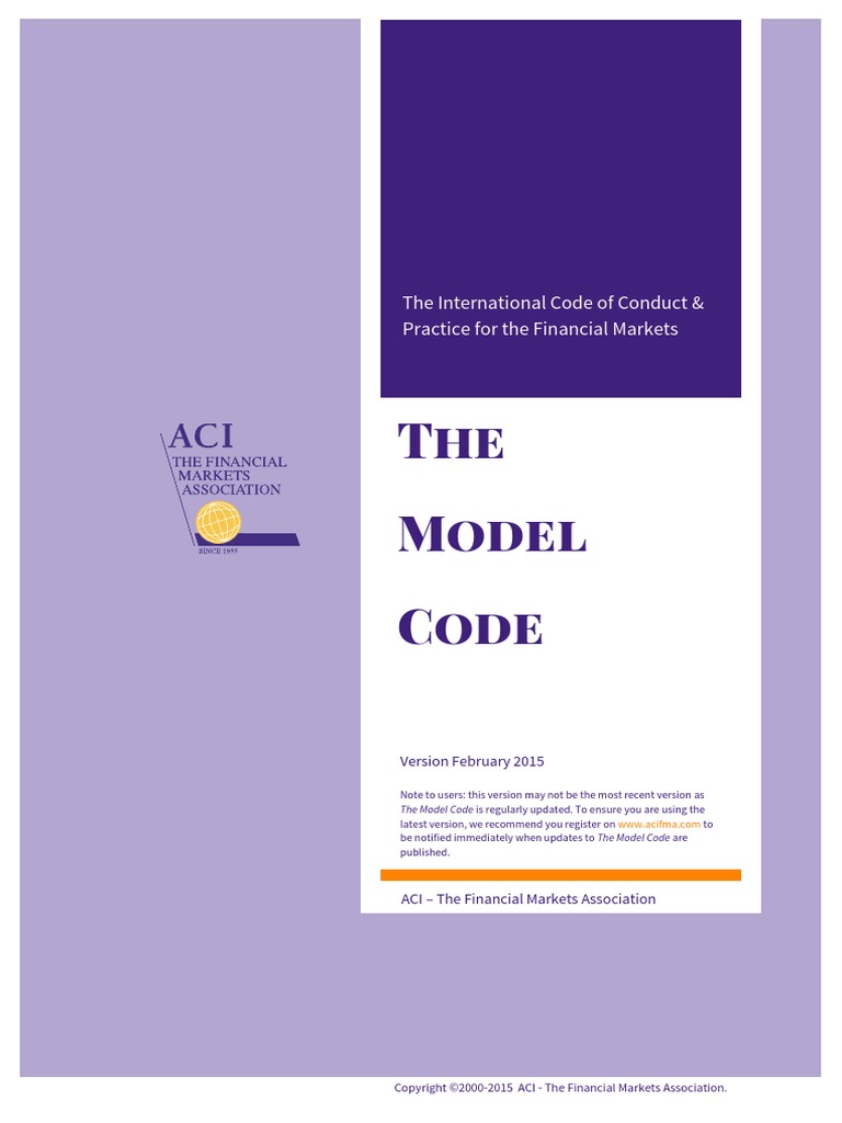The International Code of Conduct and Practice For The Financial ...