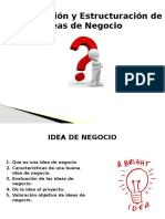 Identificación y Estructuración de IDEAS de NEGOCIOS