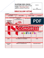 Curriculum Vitae: Philippine Red Cross