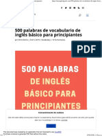 500 Palabras de Vocabulario de Inglés Básico para Principiantes PDF