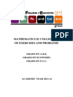 Mathematics Ii: Collection of Exercises and Problems: Grado en A.D.E. Grado en Economía Grado en F.Y.C