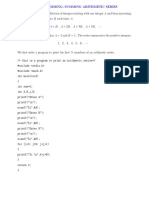 C Programming: Summing Arithmetic Series