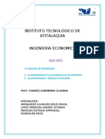 Instituto Tecnológico de Atitalaquia Ingeniería Economica: - Reporte