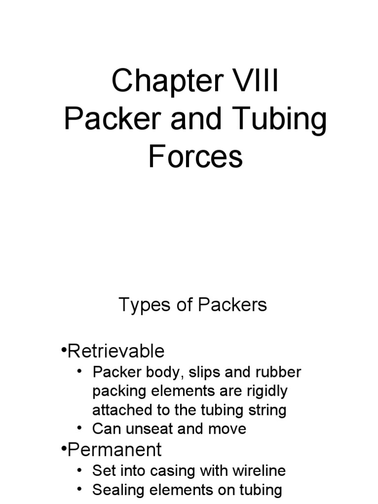 Packer and Tubing Force Dynamics | PDF | Deformation (Engineering ...
