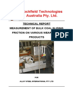 Measuring Bulk Coal Friction on Wear Plates