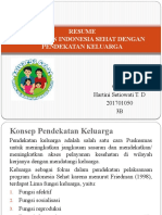 Resume Kebijakan Indonesia Sehat Dengan Pendekatan Keluarga: Oleh: Hartini Setiowati T. D 201701050 3B