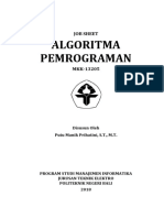 Jobsheet Algoritma Pemrograman 2018 PDF