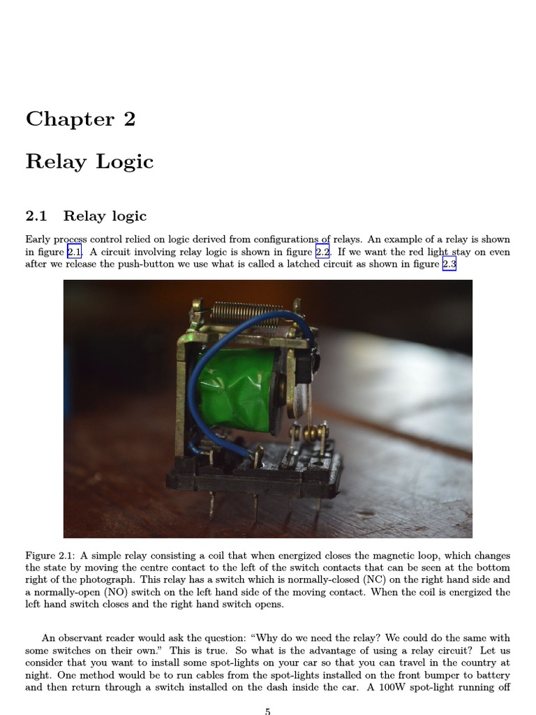 2.1 Relay Logic PDF Relay Switch