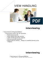 INTERVIEW HANDLING