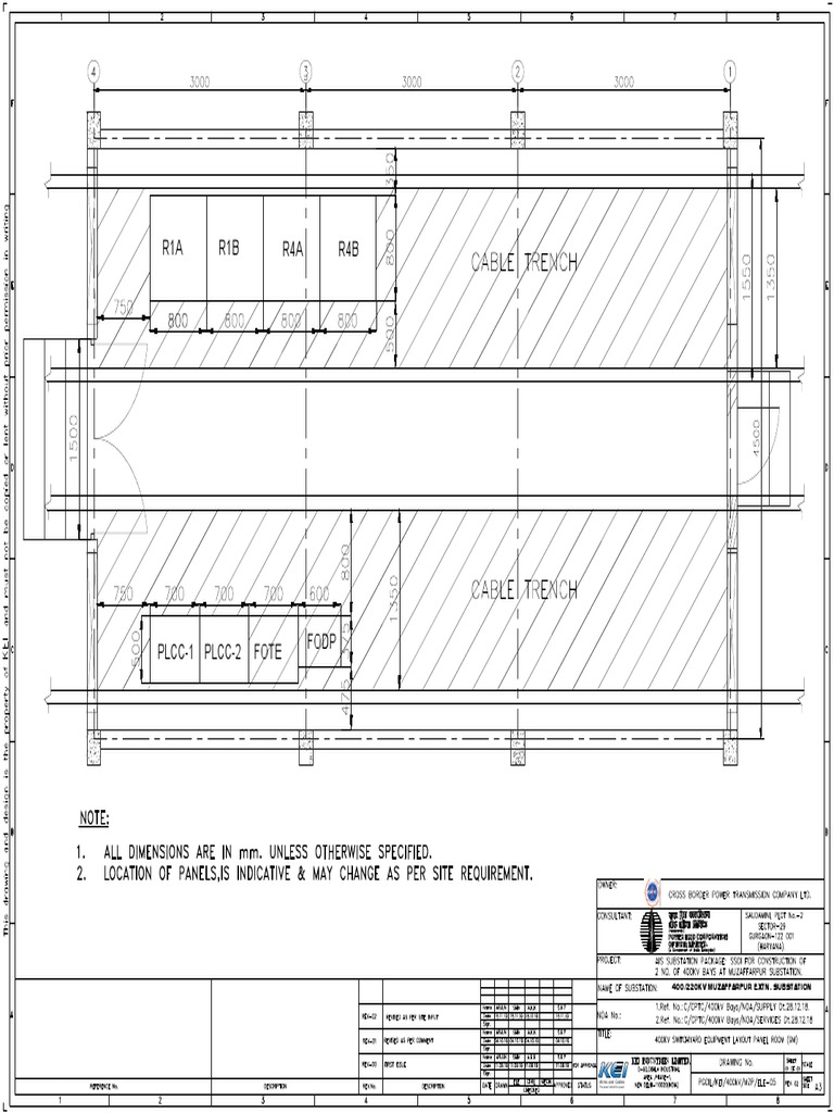 Switchyard Layout for Muzaffarpur Substation | PDF
