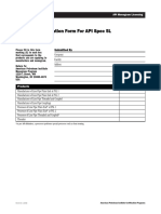 Licensing Information Form For API Spec 5L: Line Pipe