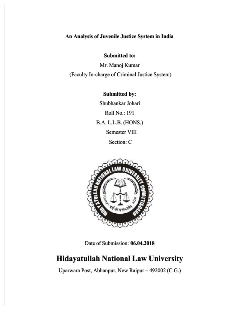 Juvenile Justice System in India Analysis | PDF | Minor (Law) | Crime ...