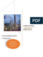 Debt & Dividend Policy: Fauji Fertilizer Company