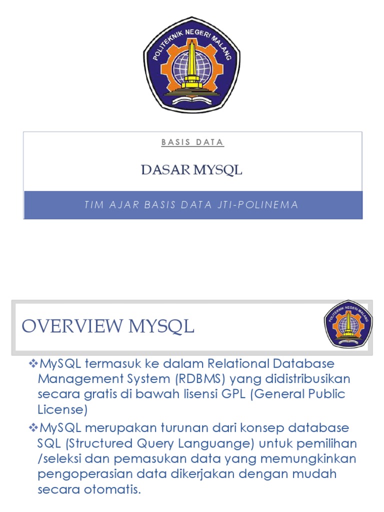 Panduan Dasar MySQL untuk Pemula | PDF | Komputer