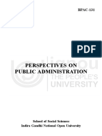 Perspectives On Public Administration: BPAC-131