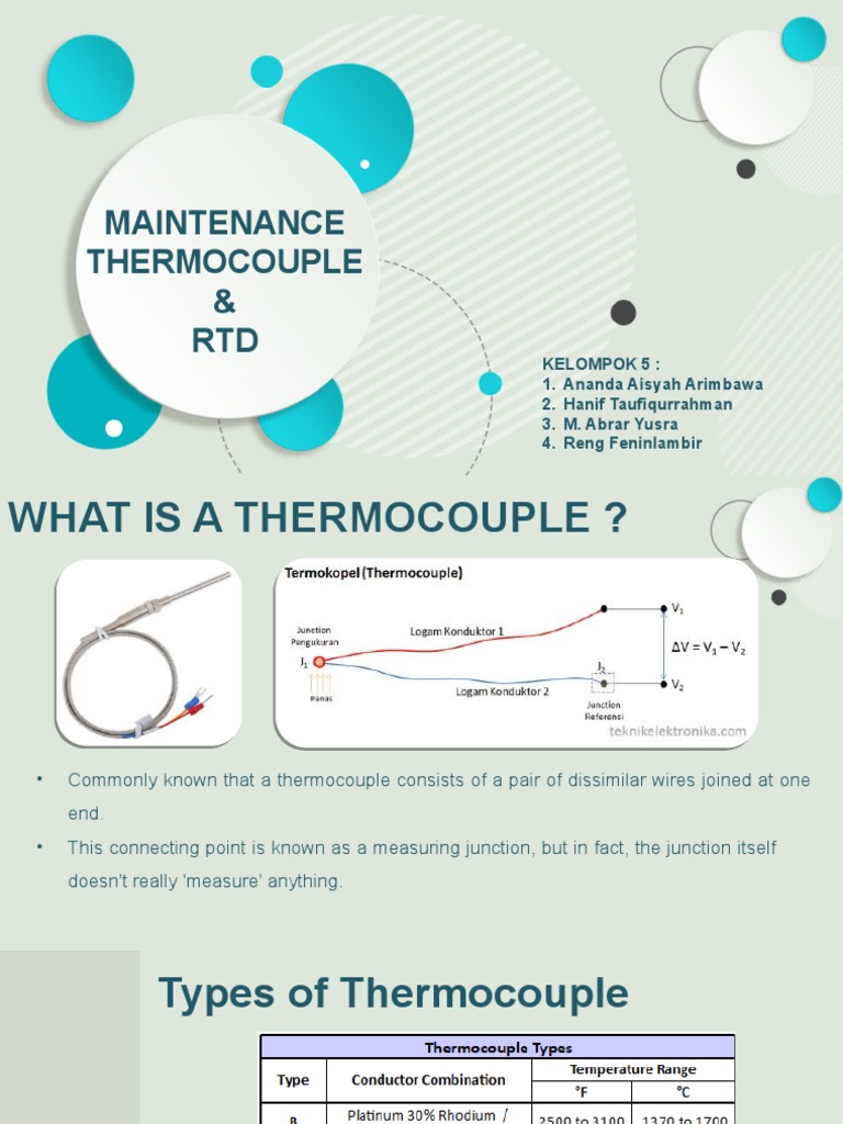 Kelompok 5 - RTD & Thermocouple | PDF | Thermocouple | Electrical ...