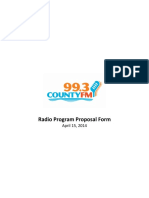 Radio Program Proposal Form: April 15, 2014