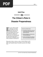 The Citizen's Role in Disaster Preparedness: Unit Five