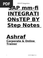 SAP Mm-Fi Integrati Onstep by Step Notes Ashraf: Corporate & Online Trainer