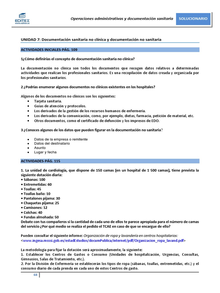 UD07 Solucionario OADS PDF | PDF | Medicina de Cuidados Intensivos |  Hospital