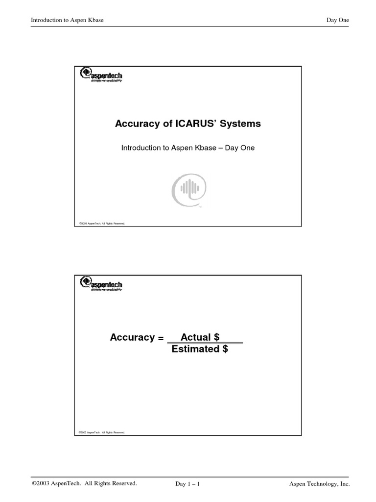 Aspen Accuracy PDF PDF Calibration Accuracy And Precision