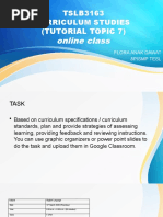 TSLB3163 Curriculum Studies (Tutorial Topic 7) : Online Class