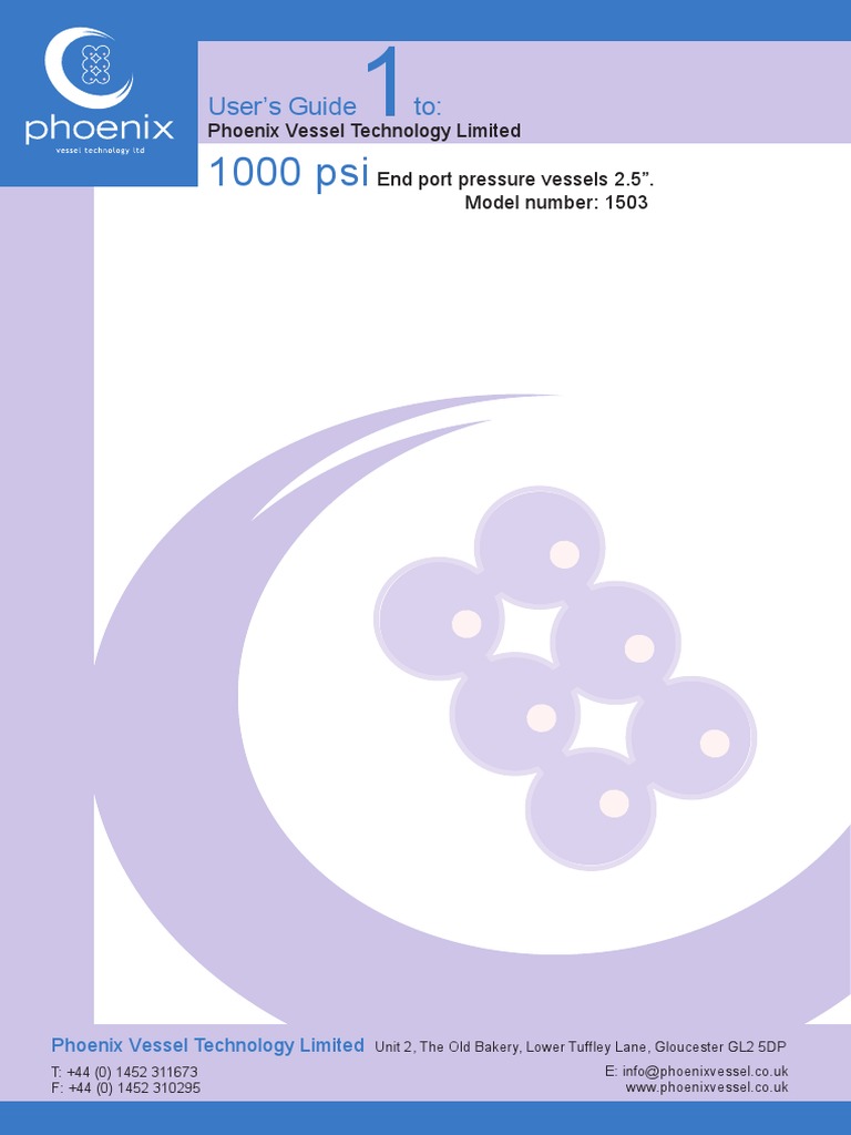 User Guide for 1000 psi Pressure Vessel | PDF | Corrosion | Pressure