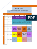Ulis Middle School Online Class: Student Schedule